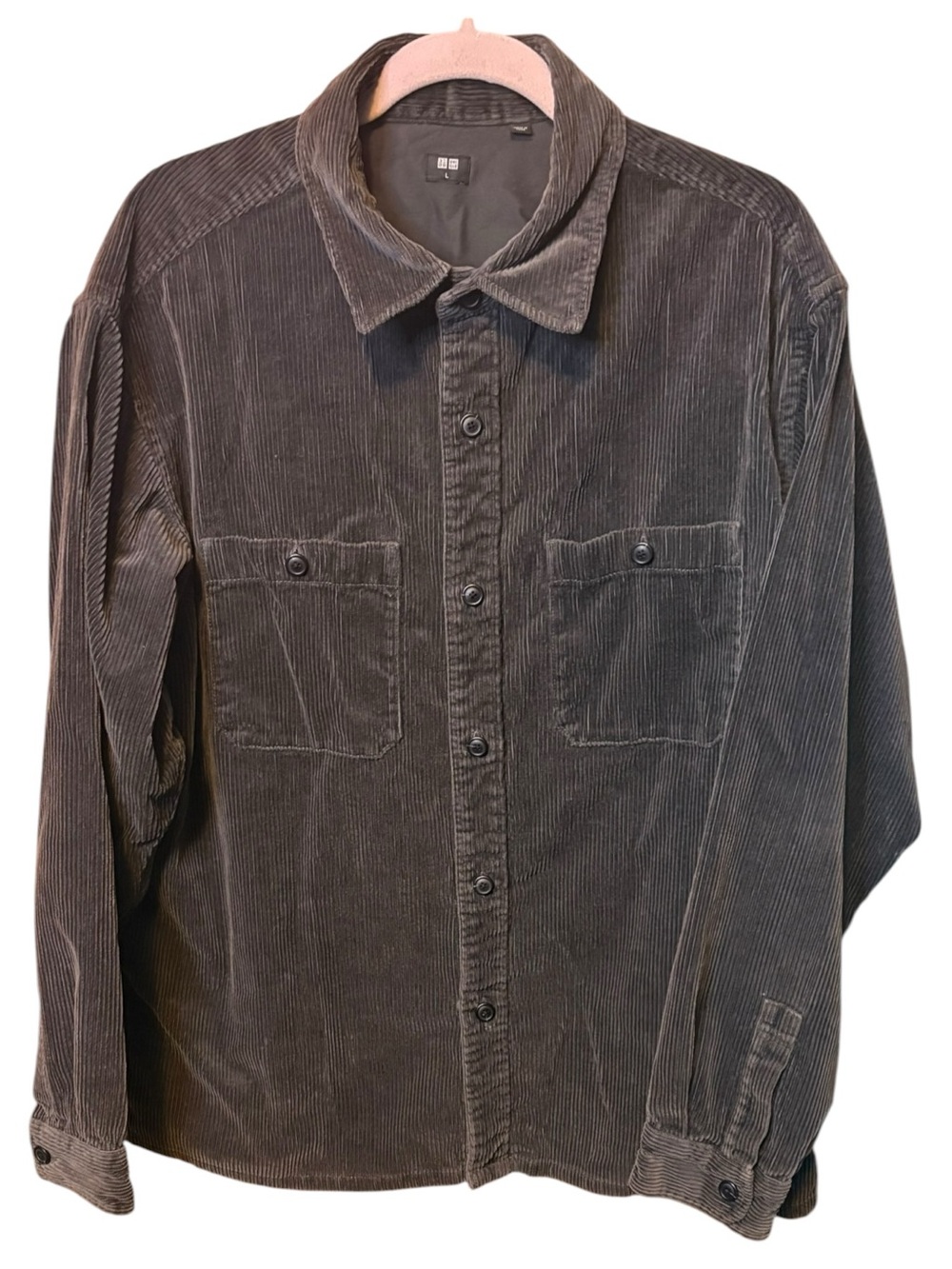 Uniqlo Black Corduroy Overshirt Jacket Men’s Large